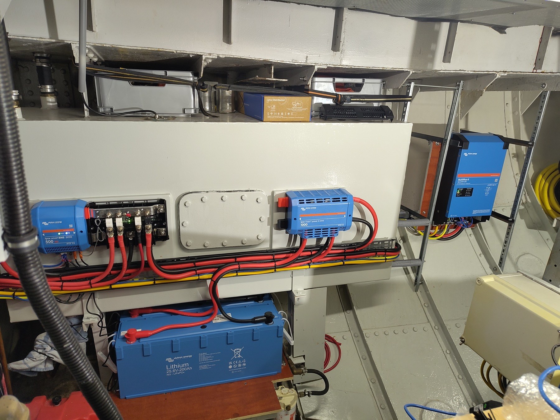Victron-installatie in de machinekamer
